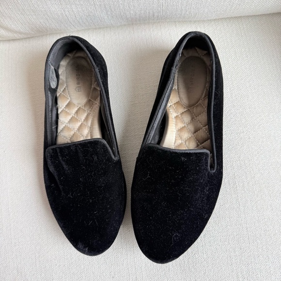 Birdies The Starling Black Velvet Loafers 7.5